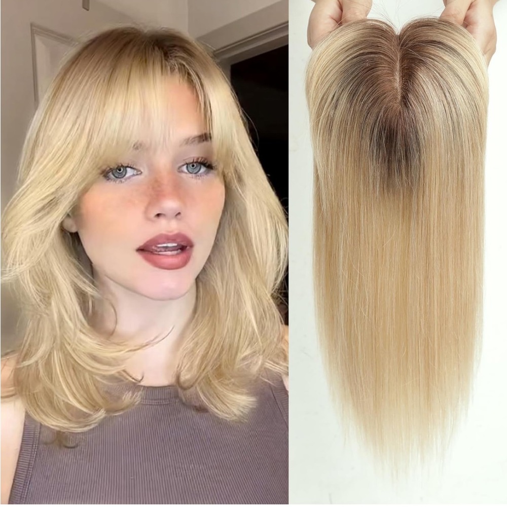 Human hair topper